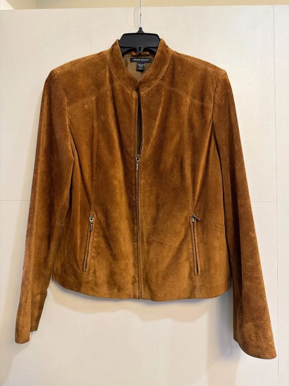 Valerie Stevens Brown Suede Leather Jacket Size L